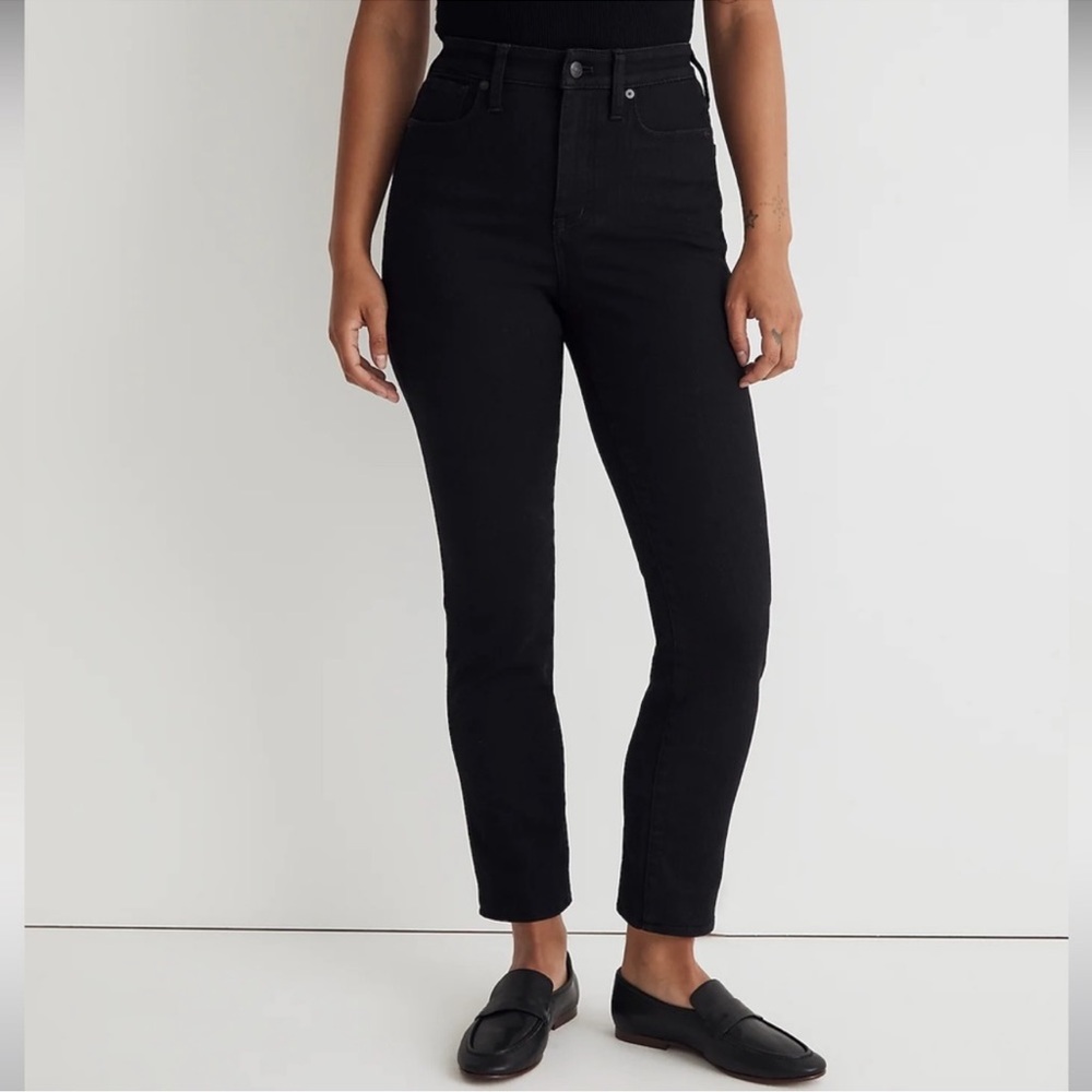 Madewell NWOT Curvy Stovepipe Jeans Size 27 in Black Rinse Wash